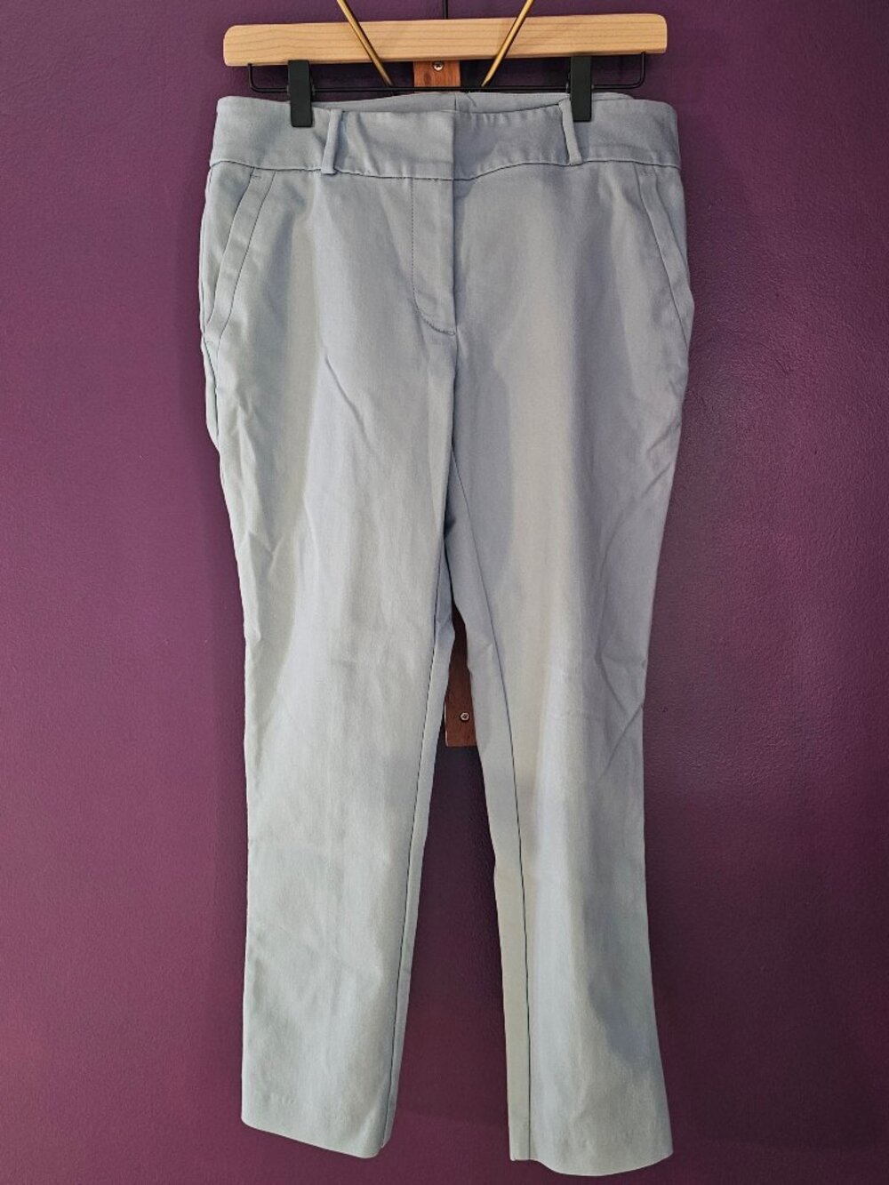 LOFT Modern Skinny Ankle Trousers Pastels Baby Blue Dress Pants Size 6